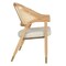 Flash Furniture Naomi Cane Rattan Dining and Accent Chair w/Solid Wood Frme, Gold Tipped Legs and Beige Padded Seat SK-220901-NAT-GG - alternate 3